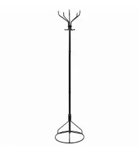 Вешалка-стойка "Ажур-2", 1,89 м, основание 46 см, 5 крючков, металл, черная