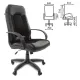 Кресло руководителя Strike EX-525, экокожа черная, ткань черная, TW. Фото товара с разных ракурсов.