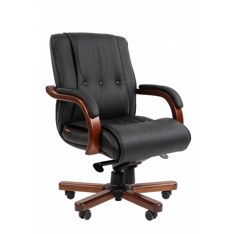 Офисное кресло Chairman 653M Россия черная нат.кожа/экокожа (мультиблок) N главное фото