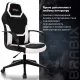 Игровое кресло  "Alpha GM-018", ткань/экокожа, черное/белое, 532640, GM-018_532640. Фото товара с разных ракурсов.